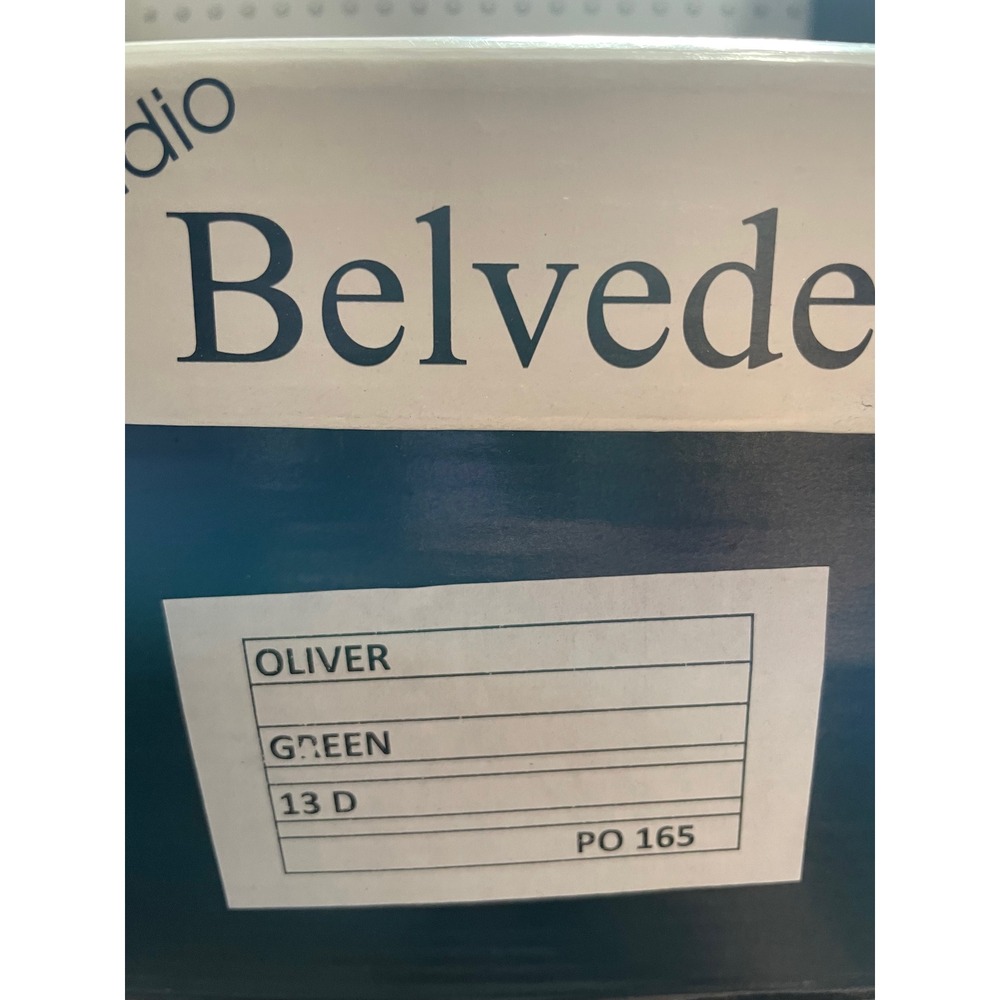 Belvedere Oliver Green Camouflage Suede Sneakers Mens 13 D Made in Brazil Camo - Picture 7 of 8
